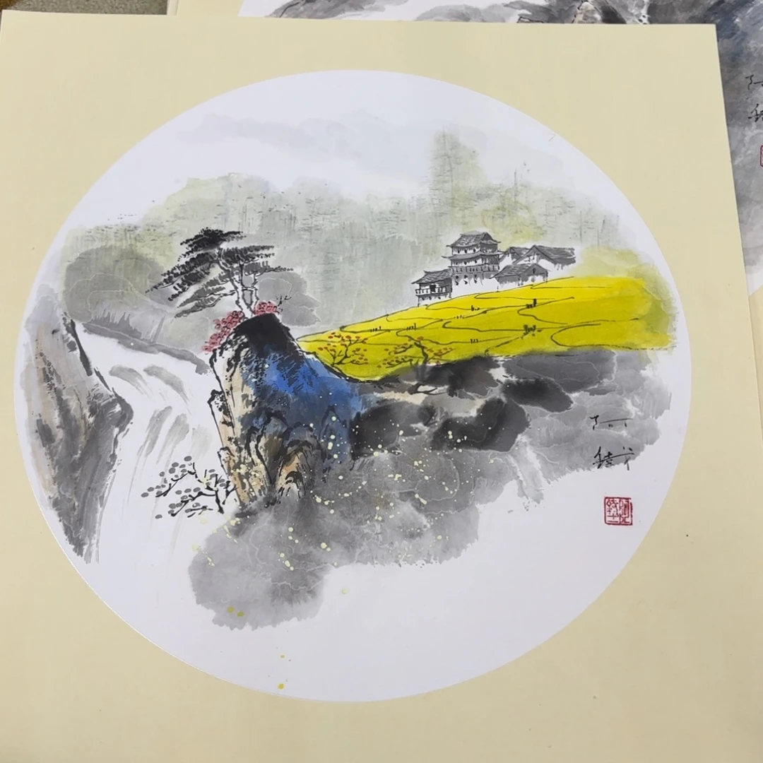 忘***草国画赵铁卡纸作品童