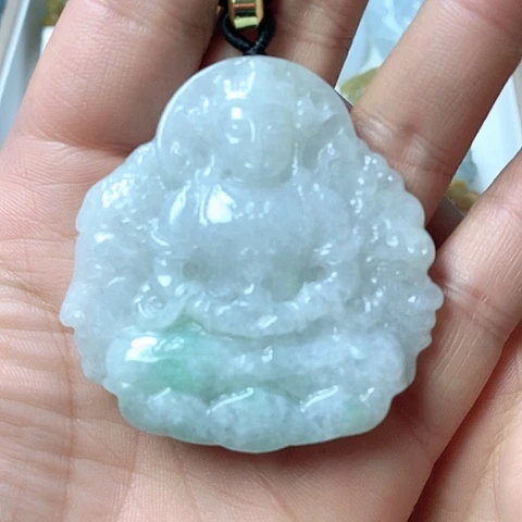 翡翠颈饰未镶嵌天然缅甸翡翠a货