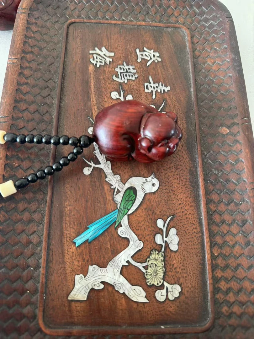 【木把件】木雕小猪