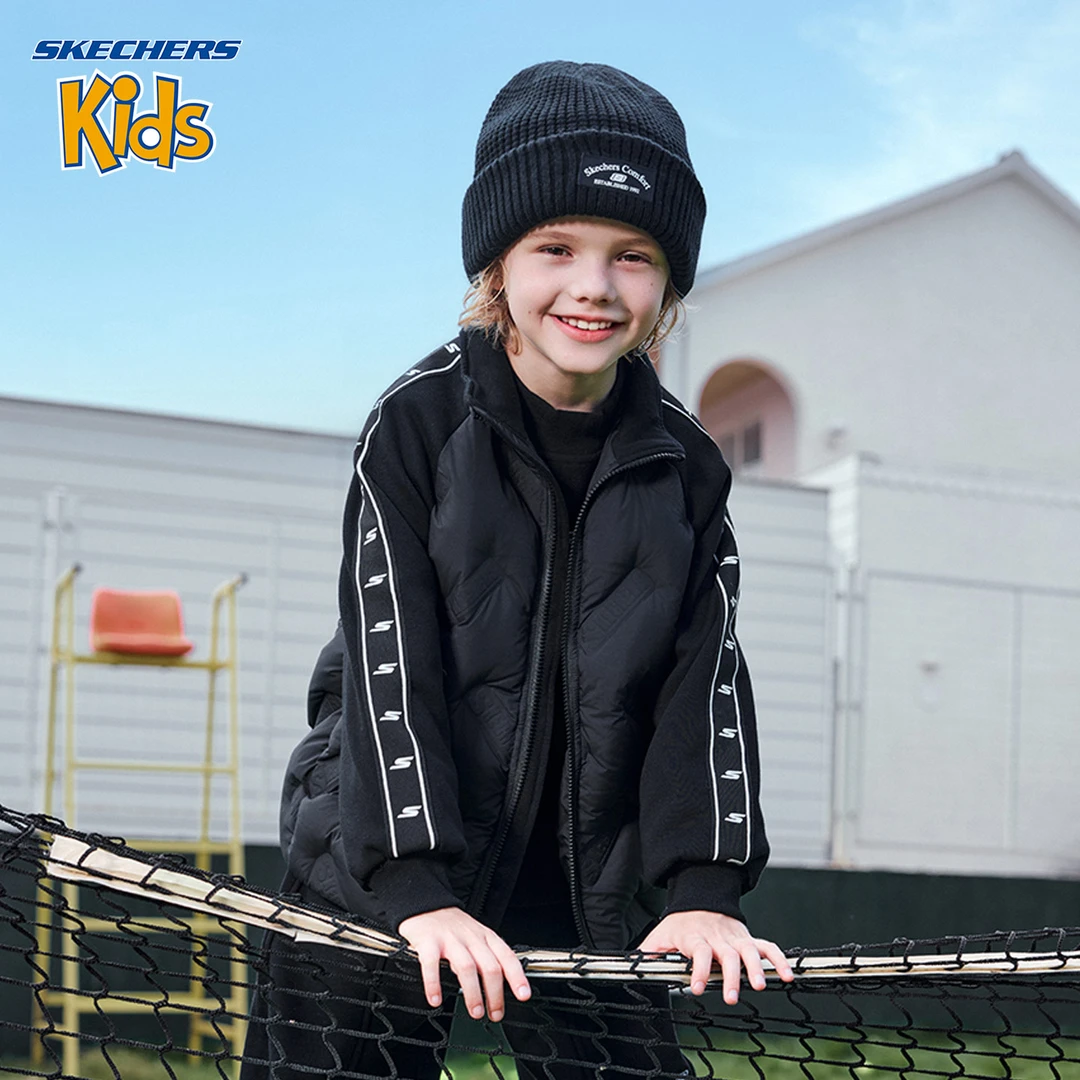 【ZL】SKECHERS斯凯奇童装新款拼接羽绒H425B001-Z