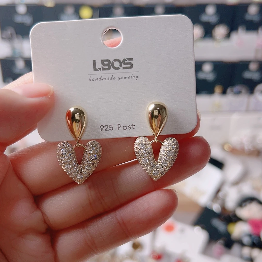 琉璃纯铜合金耳环的