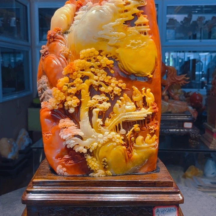海***啦寿山石寿山石雕刻艺术品