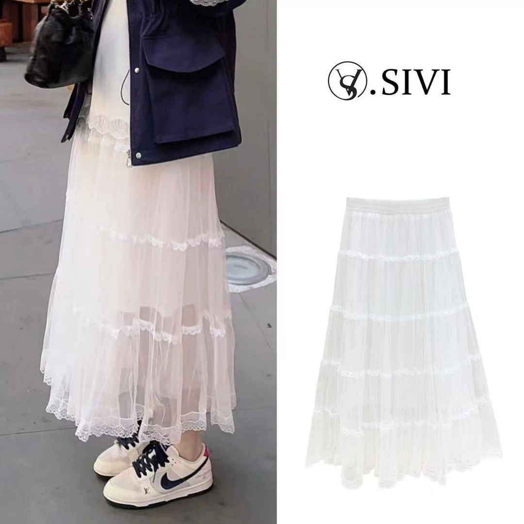 熙薇【蕾花朵朵】2025早春新款时尚休闲气质半身裙H1141