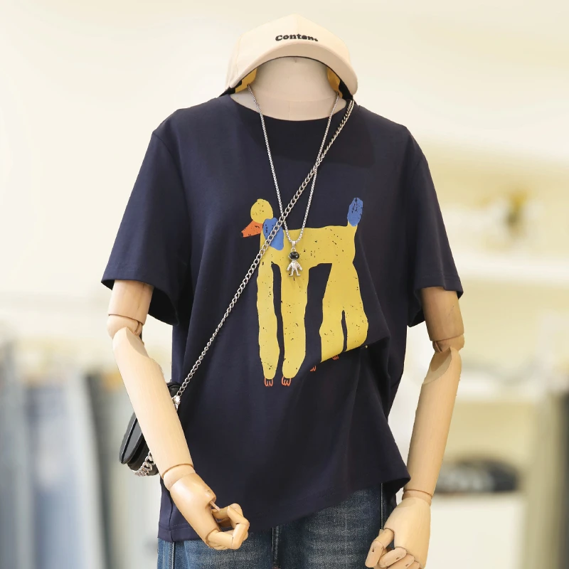 zaw大码加宽加大女装字母短袖t恤女显瘦胖mm上衣遮肚子藏肉/25120