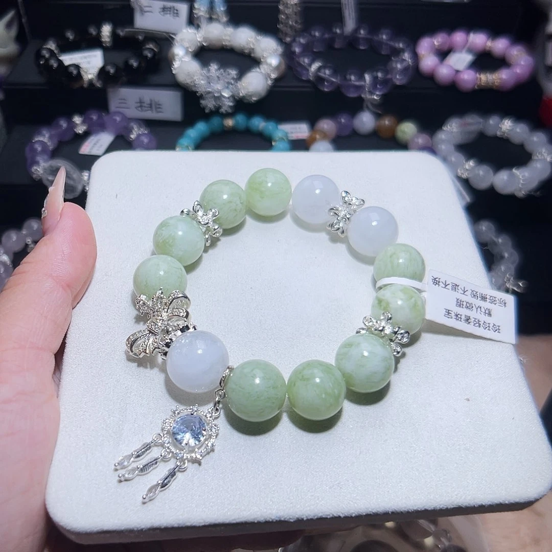 水晶手链合金袖玉白幽灵