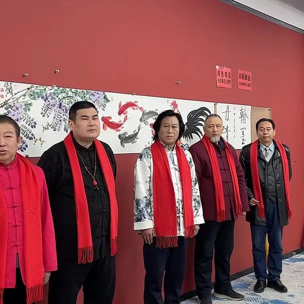 五位老师合作五米.翰墨飘香.手绘长卷.1