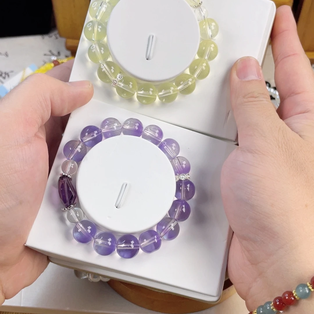 针钠钙石手饰银S925镀金镶嵌