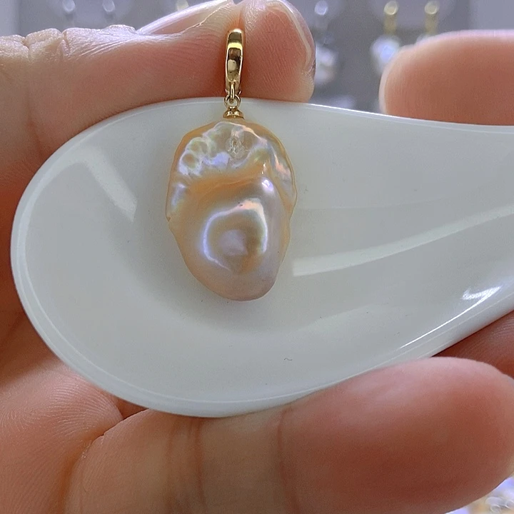 银S925镶嵌颈饰淡水珍珠37