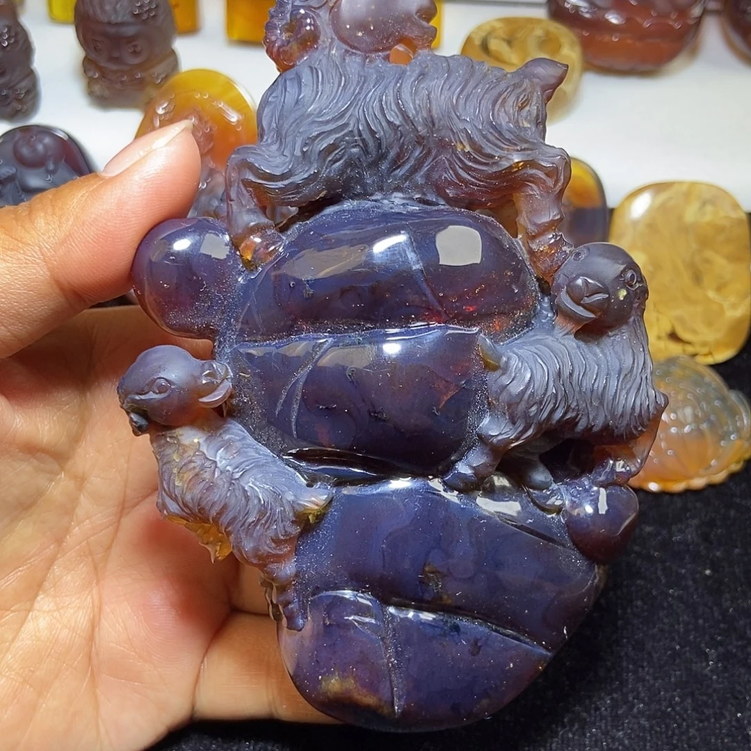 琥珀颈饰未镶嵌缅甸天然琥珀吊坠