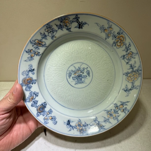 Bcc296d80s8000hh清青花釉里红盘1-21两只之一
