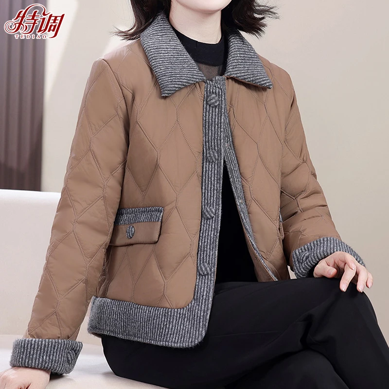 50岁妈妈秋冬装新款棉服女中老年时尚棉袄中年休闲外套保暖上衣服