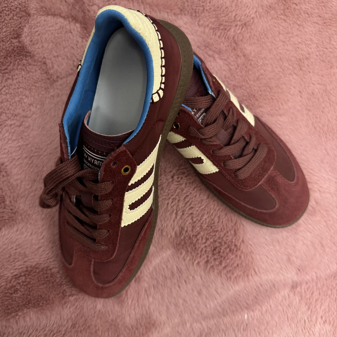 拼色复古板鞋女软底休闲运动跑步鞋