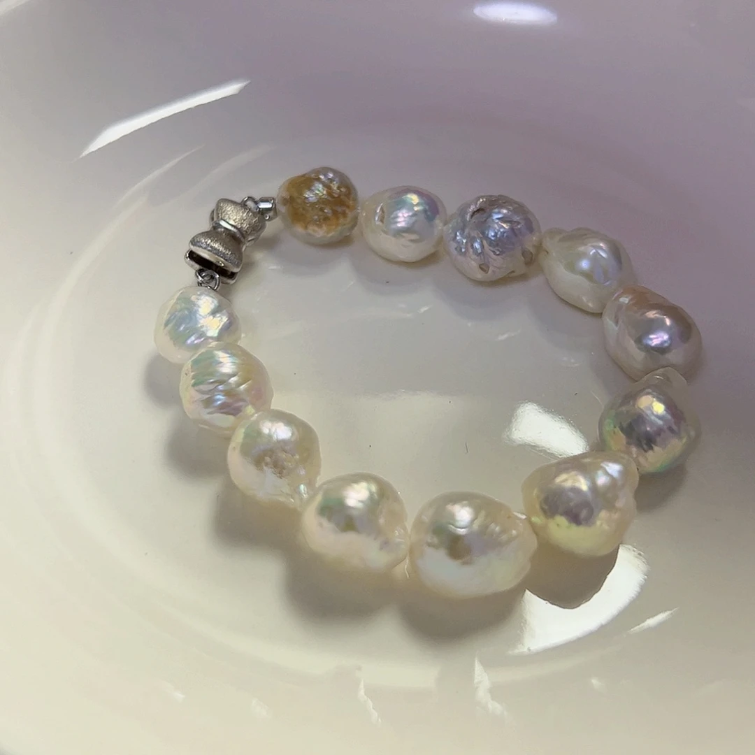 淡水珍珠手链银S925镶嵌