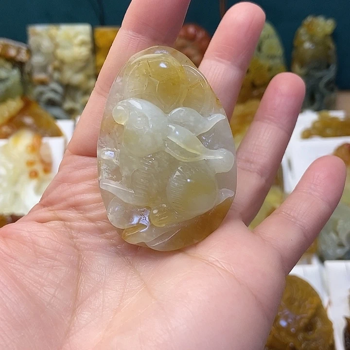 蛇纹石玉合金颈饰