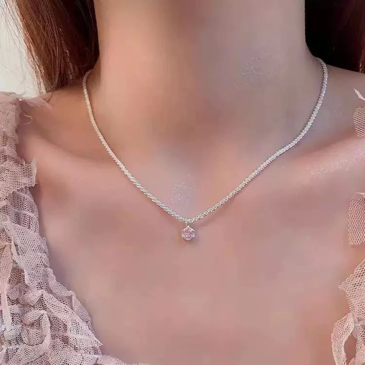 钛钢项链 满天星」波光粼粼超闪项链轻奢高级感小众锁骨链F1750