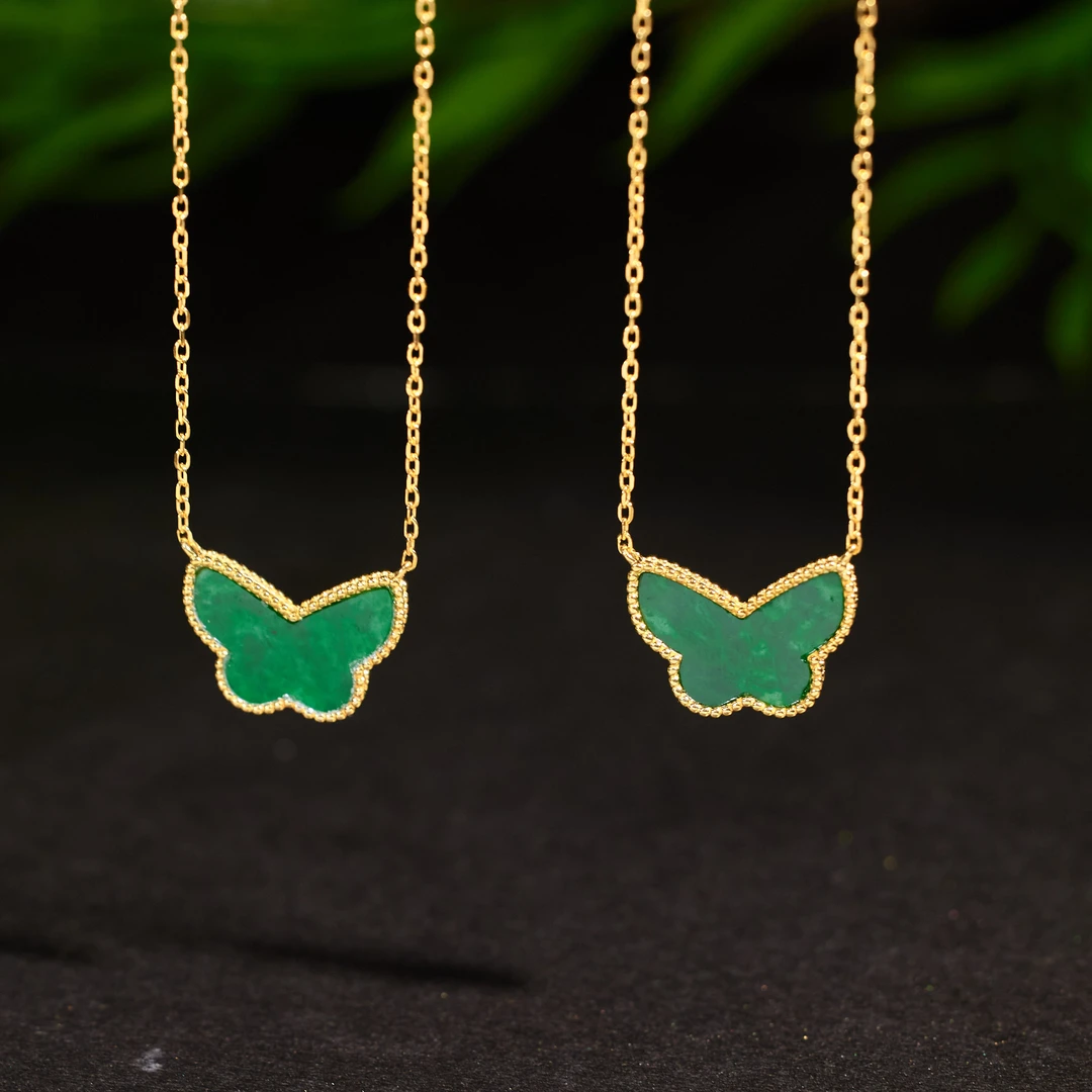 非遗好物分享【歪歪】翡翠蝴蝶项链（黄）（多样性发一）XB-J0980