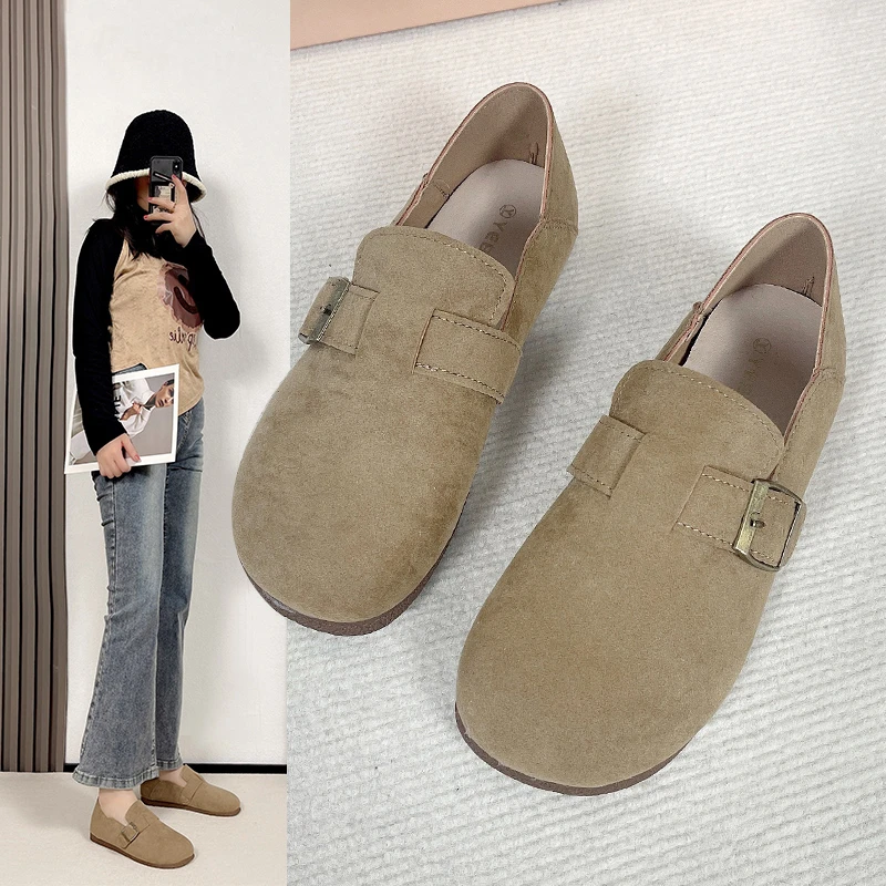 勃肯鞋春季时尚复古休闲鞋2025新款平底外穿时尚鞋P6005