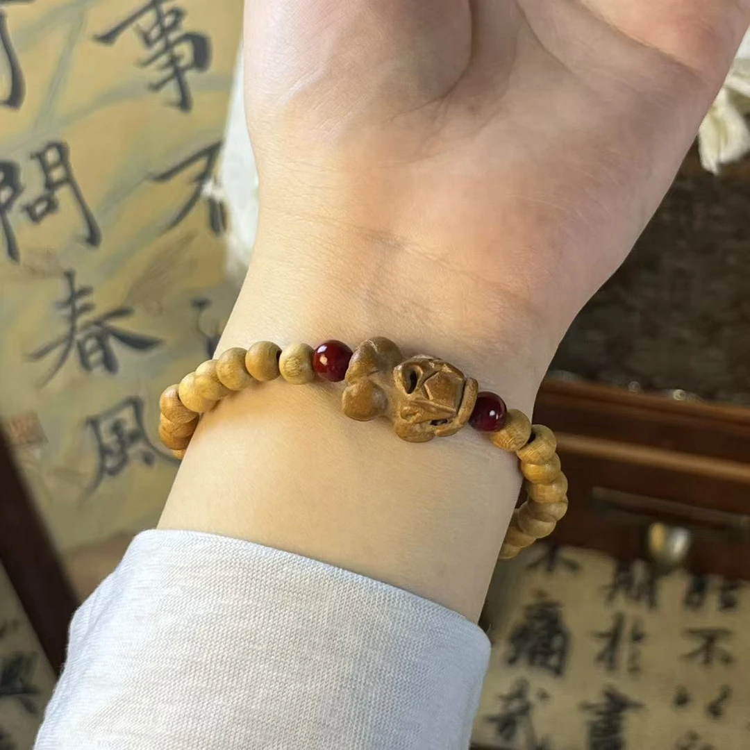 【桃缘行】「桃木手串」单圈 桃木桃核辟、挡、驱气质时尚简约百搭