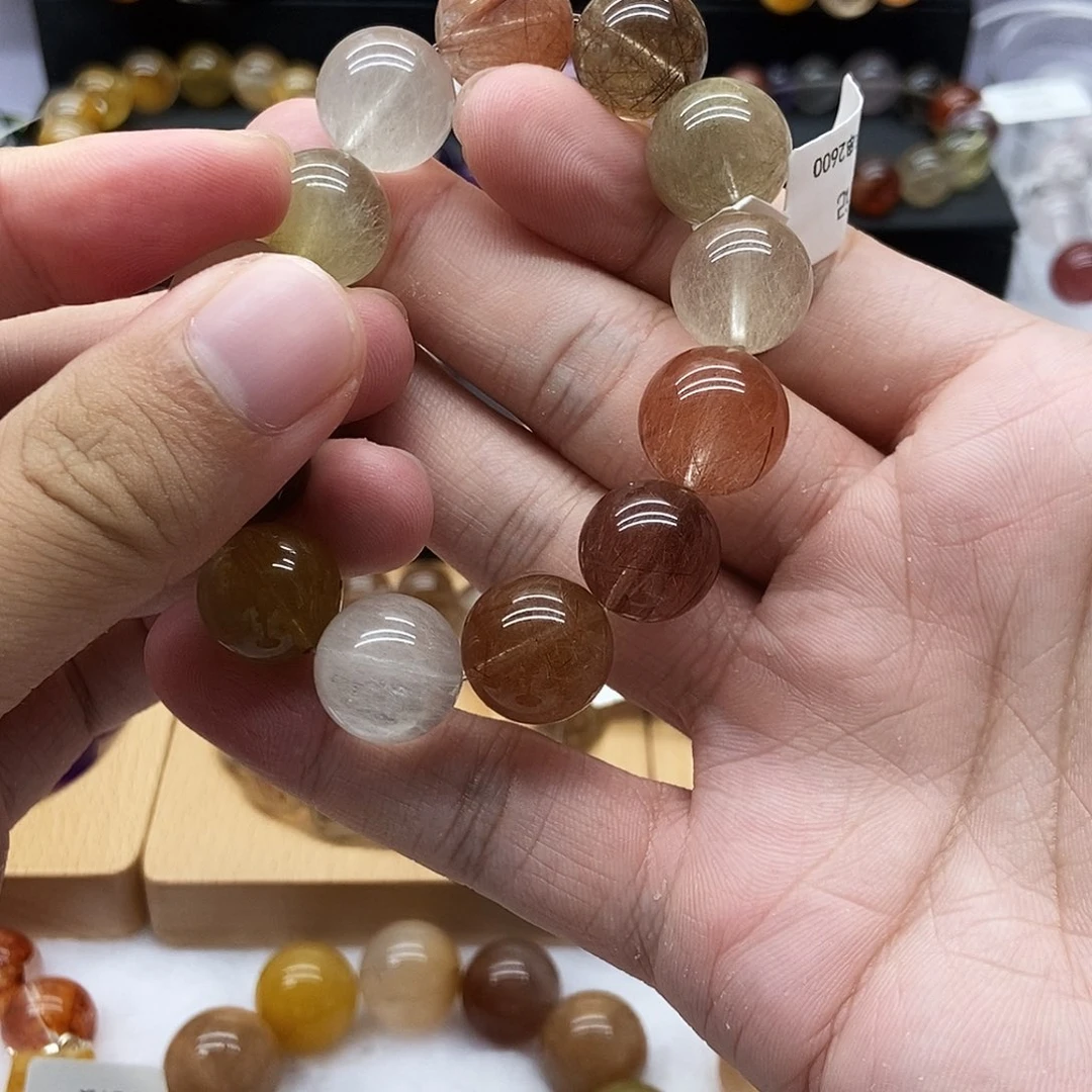 未镶嵌手链水晶?****瑰手串