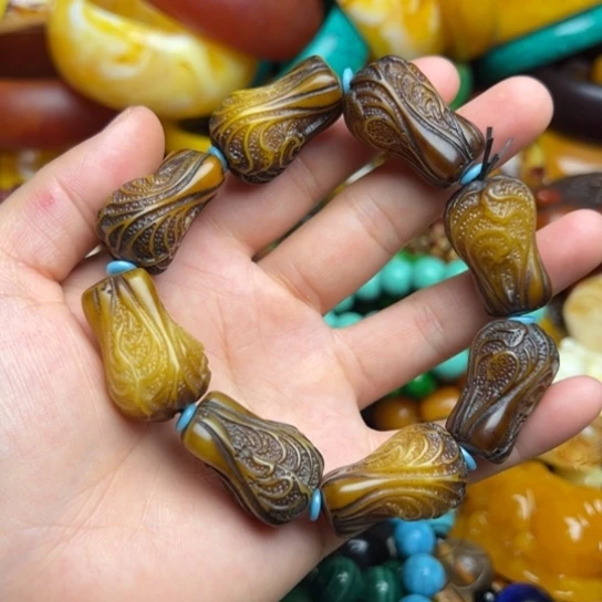 未镶嵌琥珀手串蜜蜡