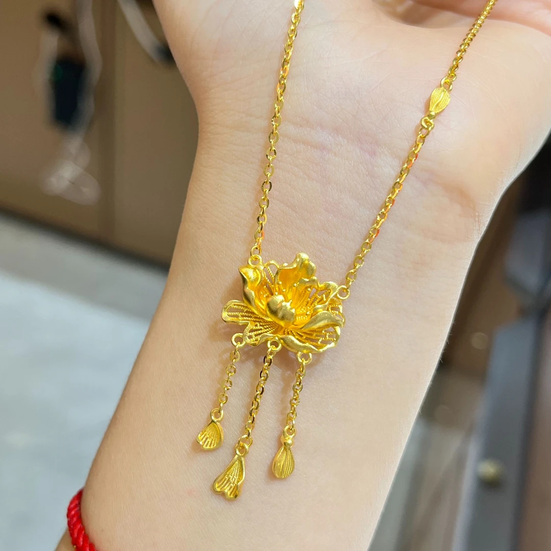 【桃觅】足金999花开富贵套链