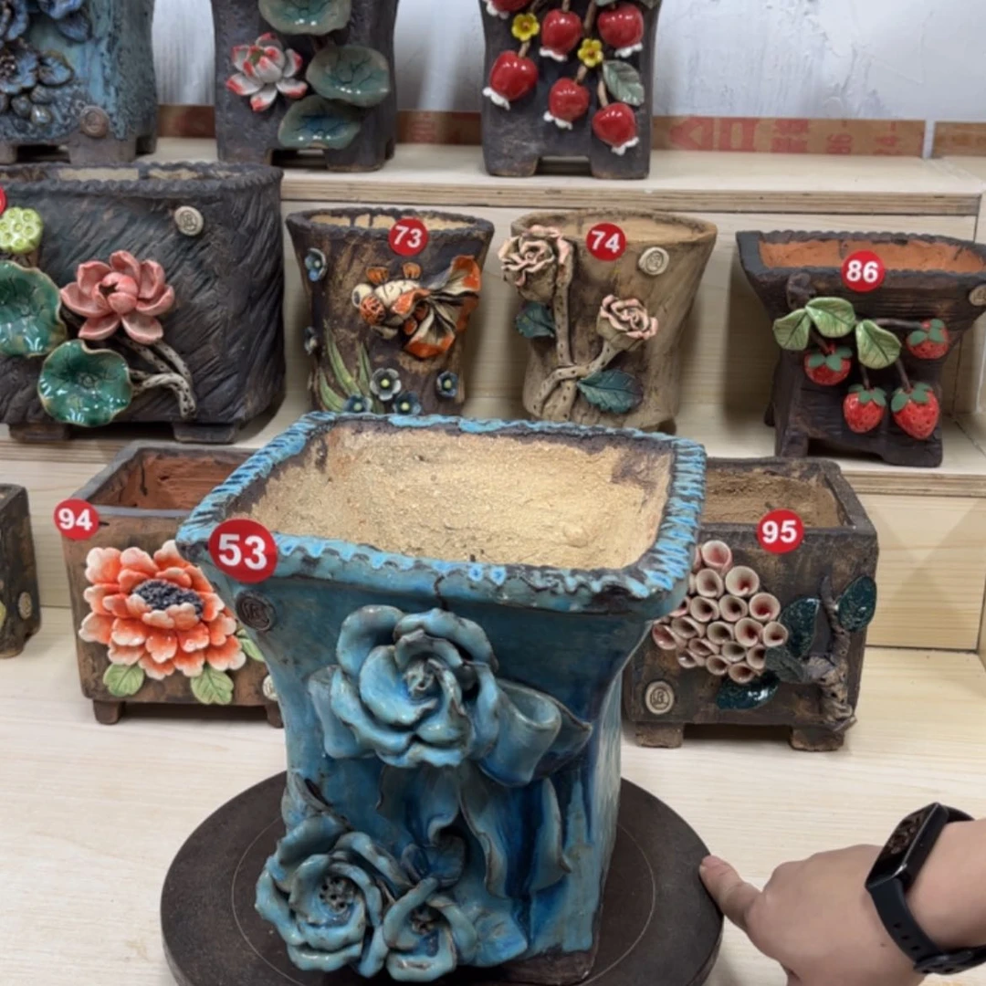 【闪购商品】紫砂花盆53微瑕内口 18外高20.5