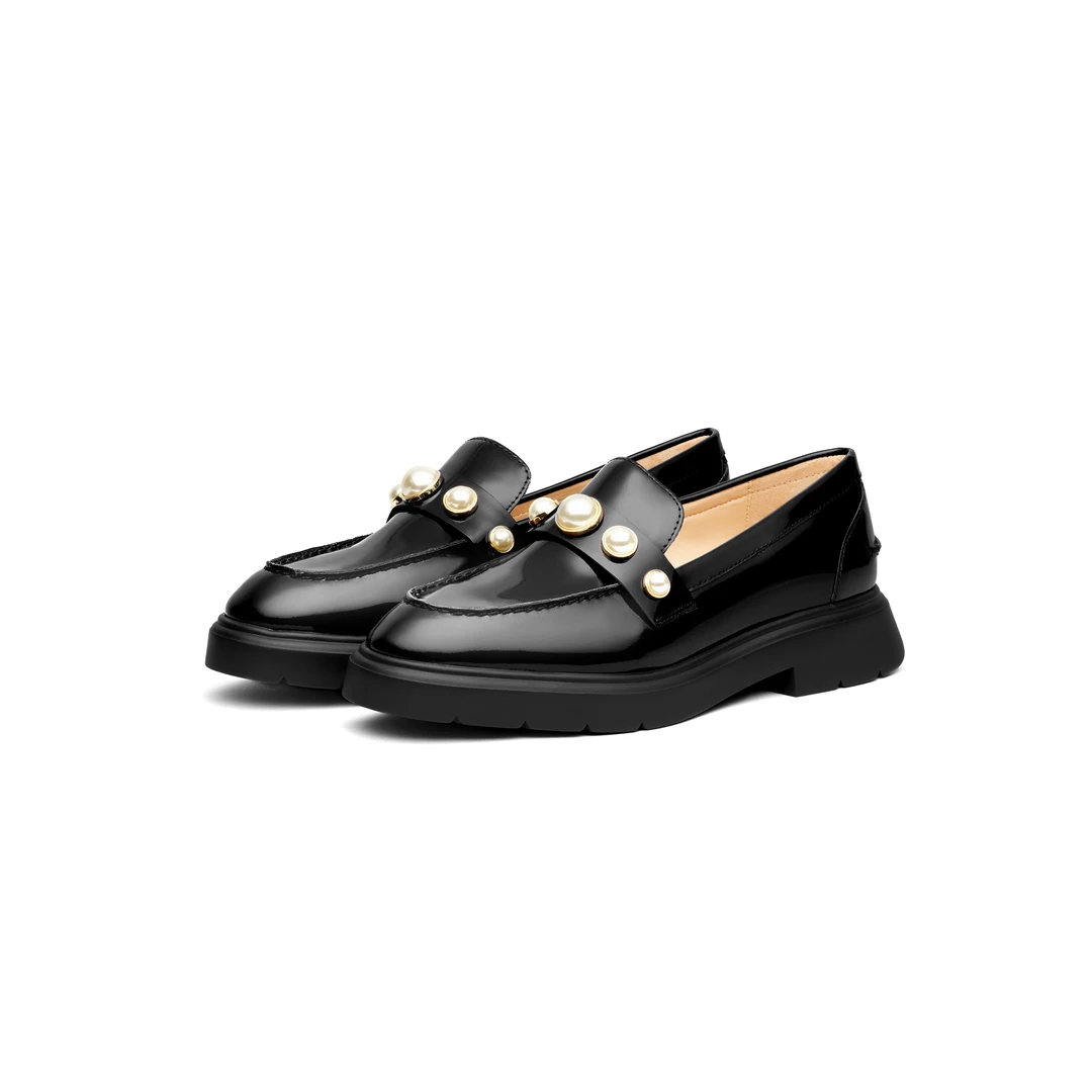 【烟台振华】SUKI LOAFER黑漆皮乐福鞋