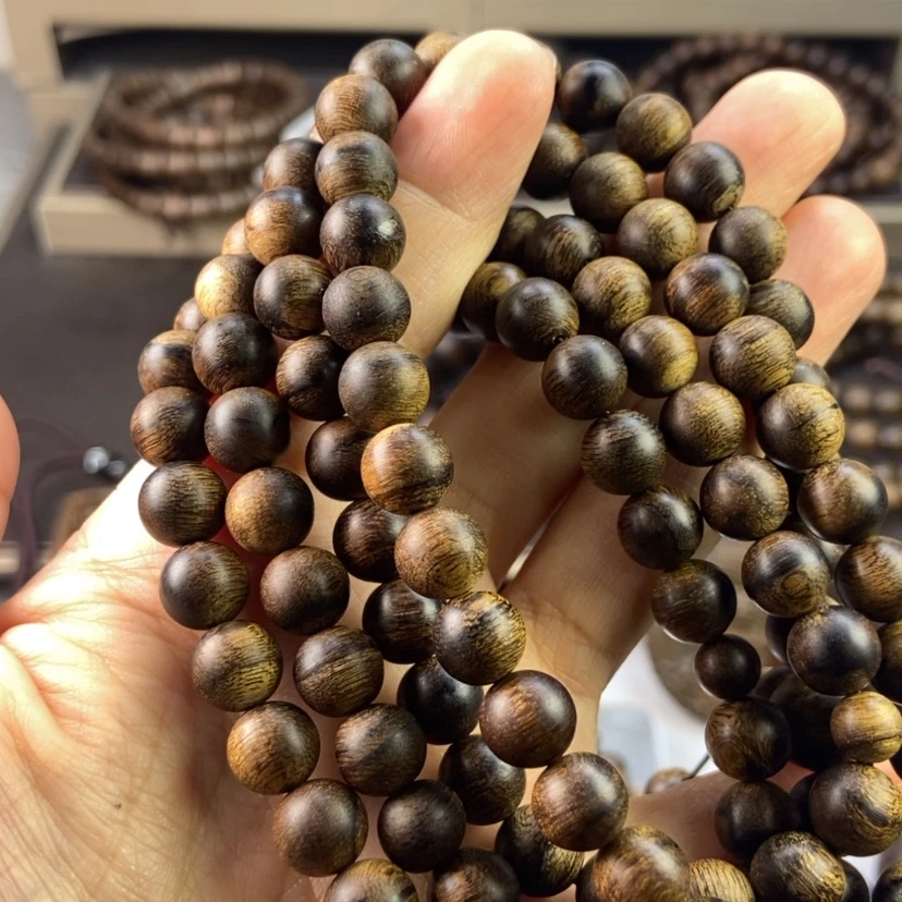 【闪购商品】沉香手串小***源越南芽庄玉化留疤白棋