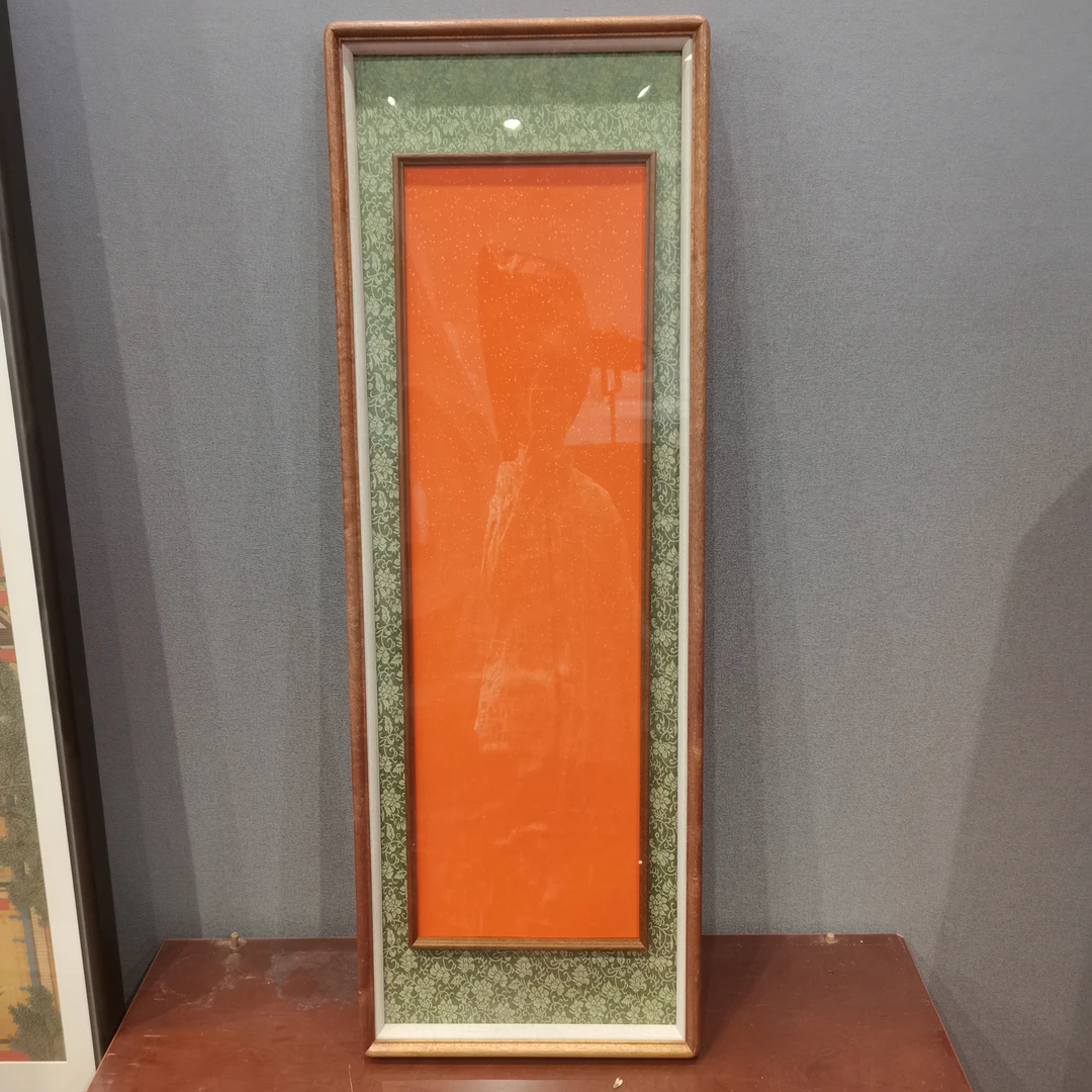 繁花似锦绿锦——30x90乌檀木框中框画框【内框21x70】