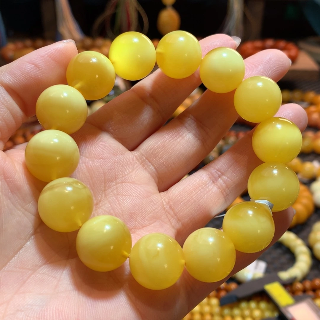 蜜蜡未镶嵌手串蜜蜡手串