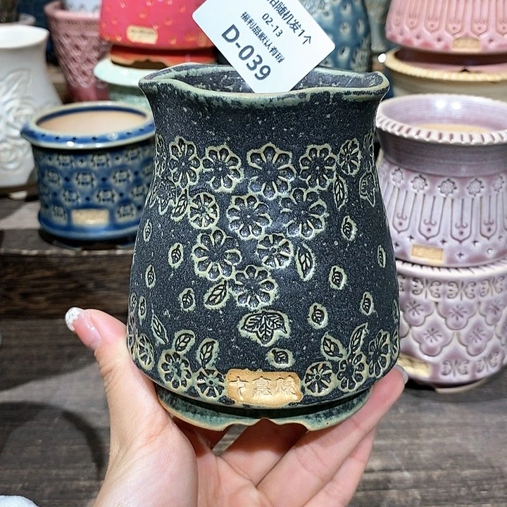 七里烧花盆2-13-039口径6