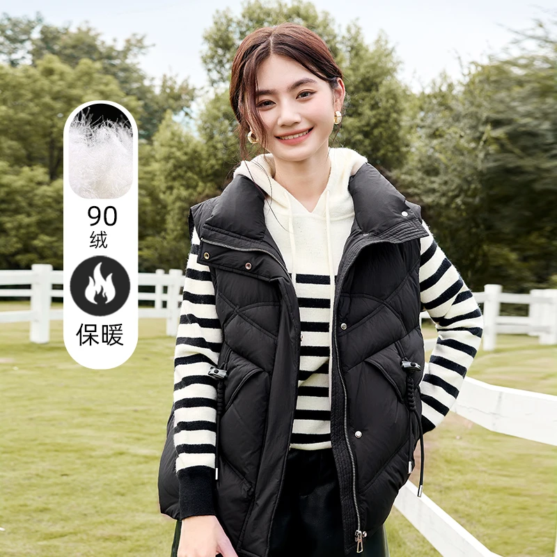 【直播专享】B834218马夹 香影羽绒马甲女2024冬装新款立领马