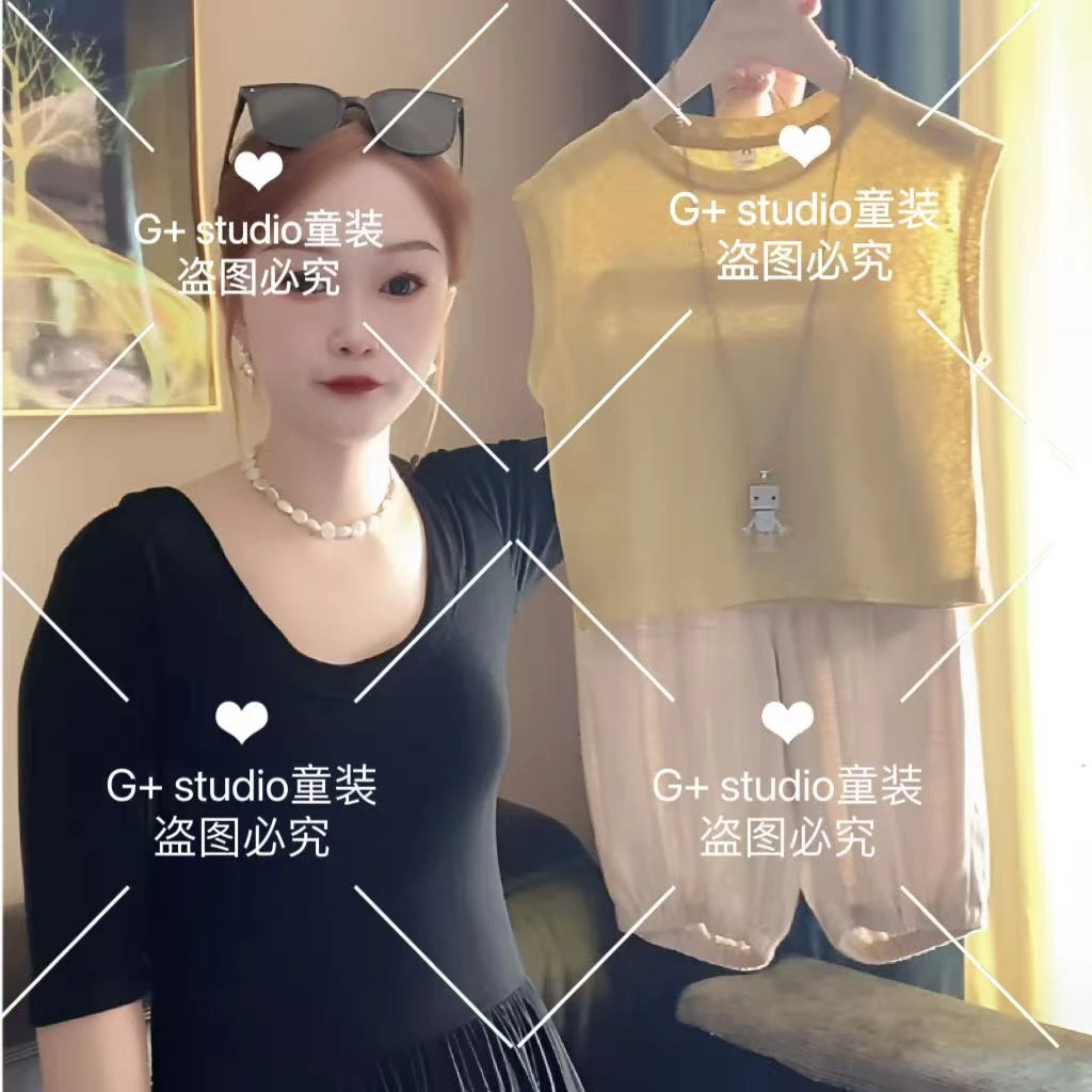 2025夏季新款中小童韩系 纯色背心 TXB24291