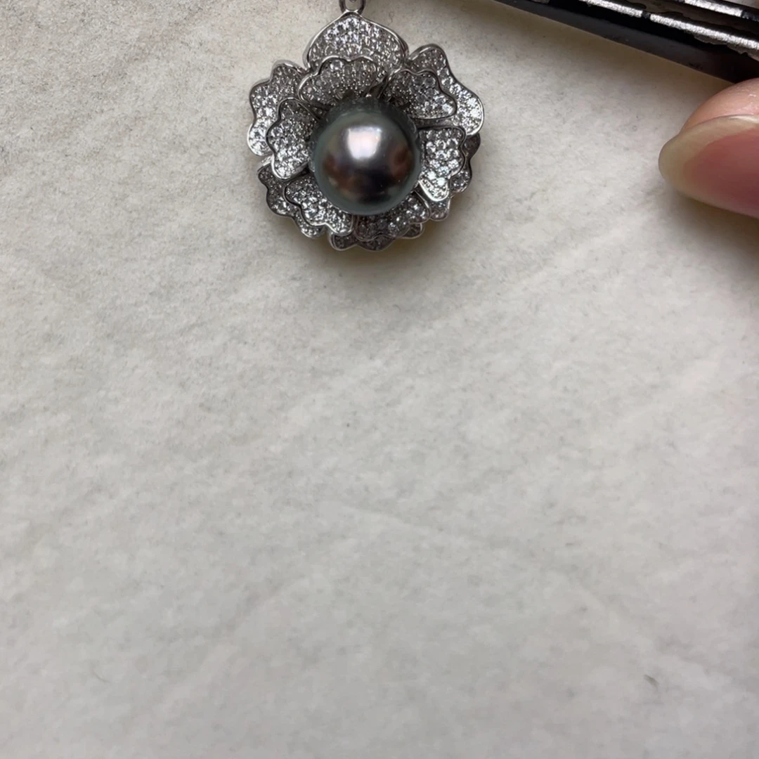 海水珍珠吊坠(不含链)银S925镶嵌