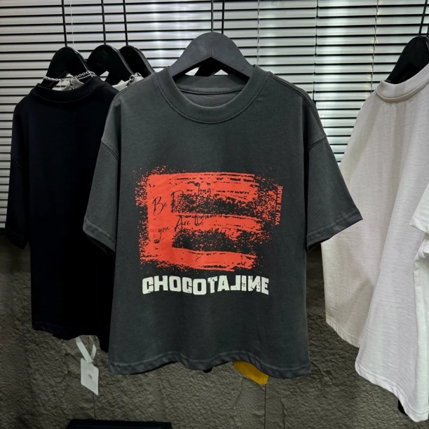 【游子kids]韩版儿童夏季纯棉短袖男童宽松时尚潮流印花半袖ins