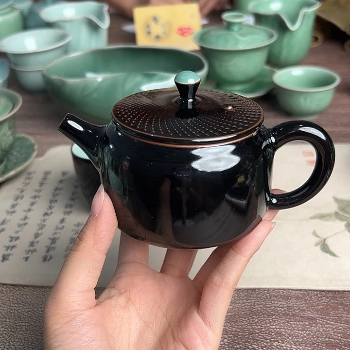 龙泉云间青瓷小米茶器