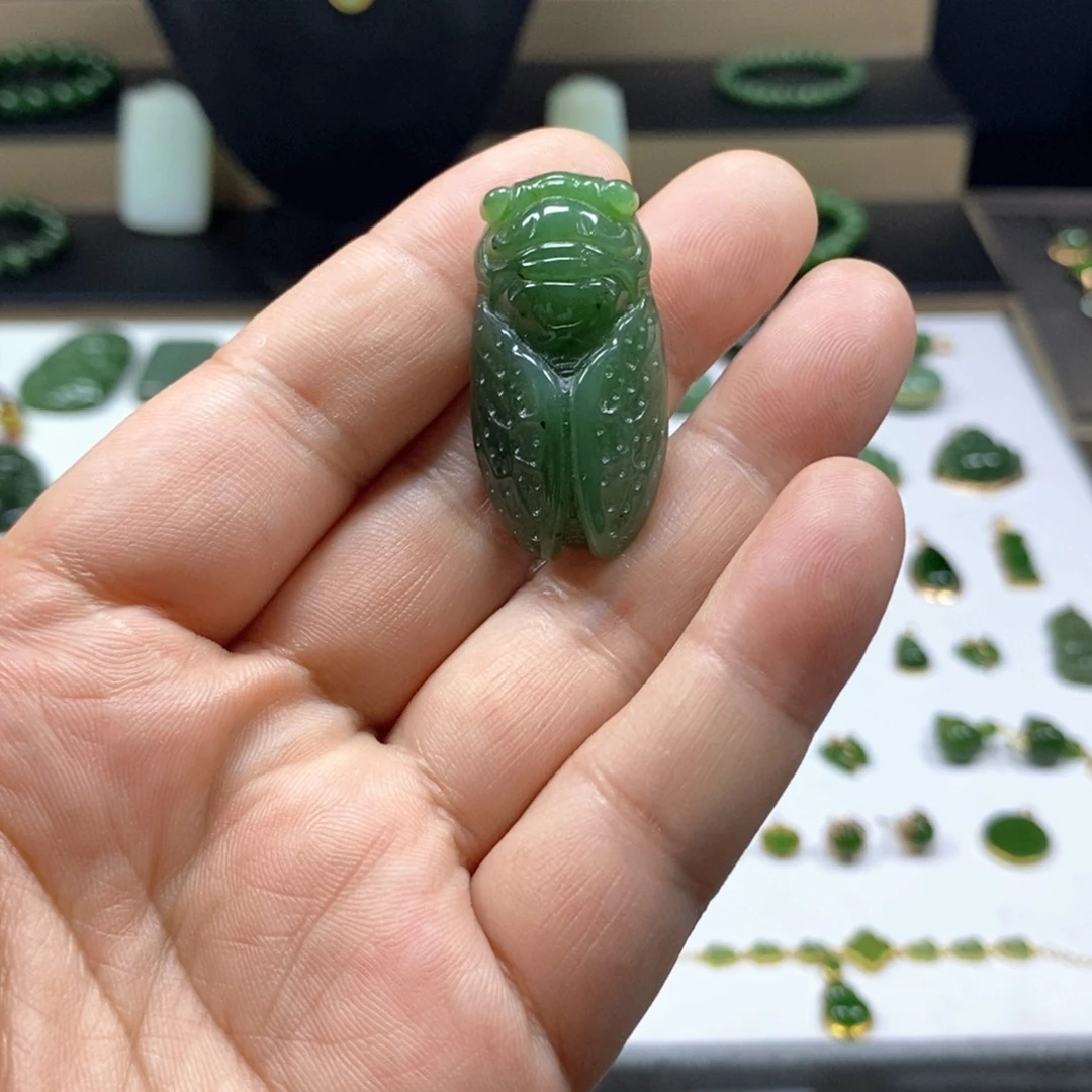 吊坠(不含链)未镶嵌和田玉（碧玉）