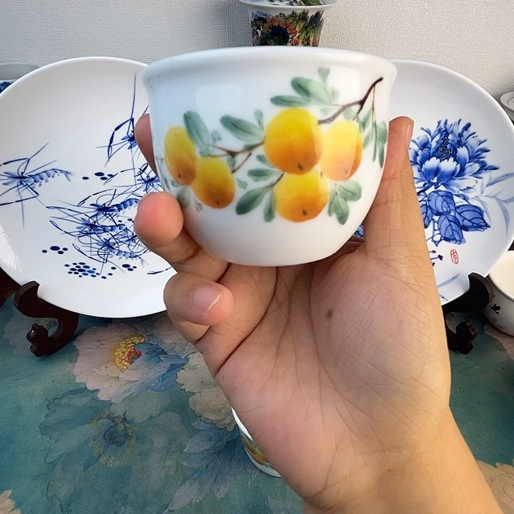 忠意堂釉下彩枇杷