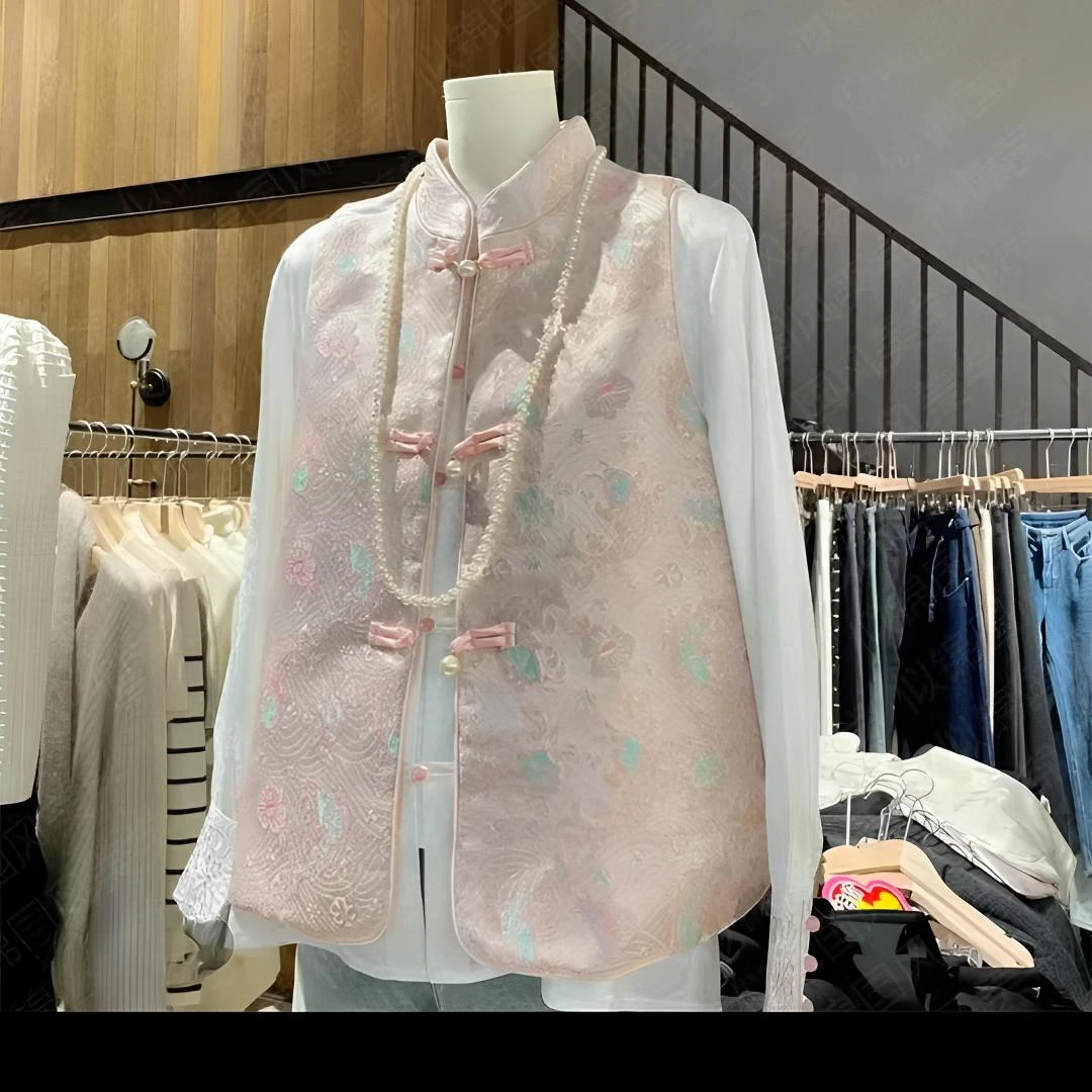 【万花】2025新中式国风春款新款马甲坎肩背心马夹气质重工时尚