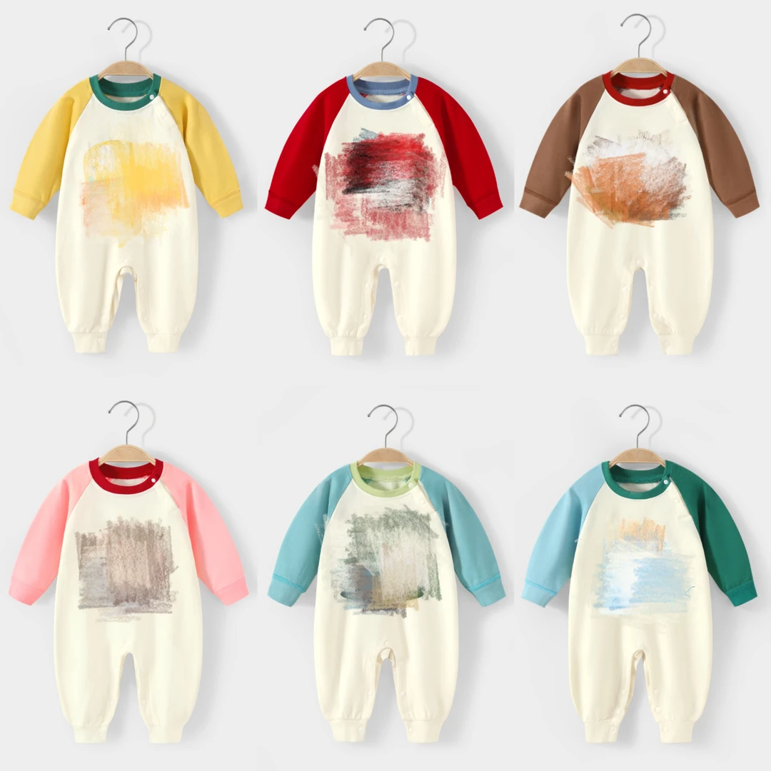 新生婴儿衣服春秋季初生宝宝连体衣纯棉婴幼儿睡衣哈衣爬服春装