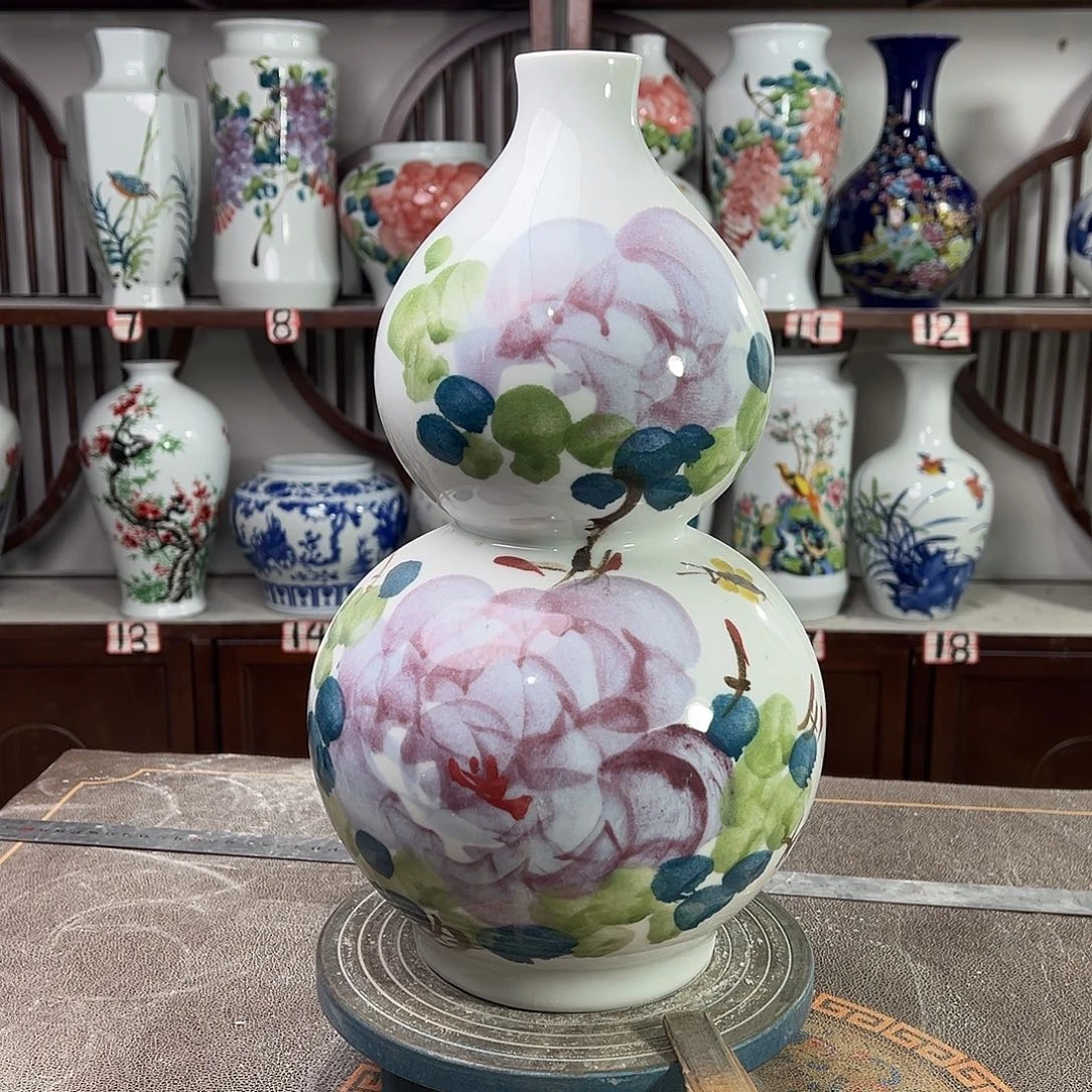 陶摆件景德镇陶瓷葫紫牡