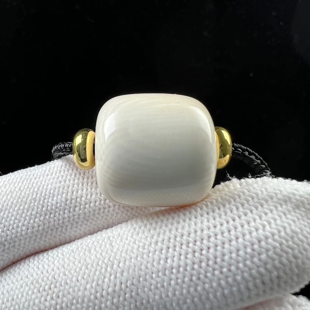 X4384天然猛犸牙 桶珠 18.4*18mm支持鉴定 假一罚四