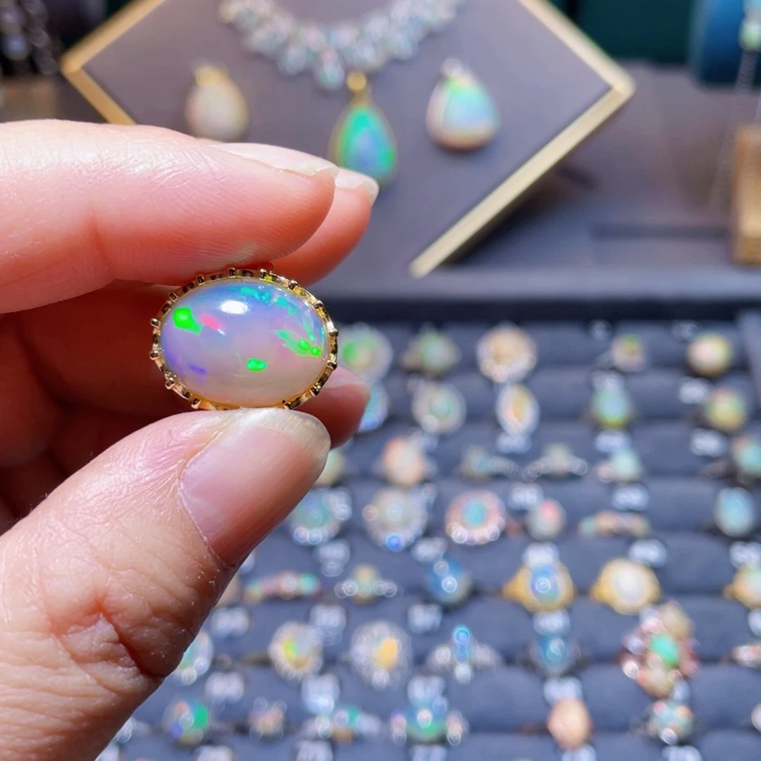 欧泊戒指〉银S925镶嵌大**翔