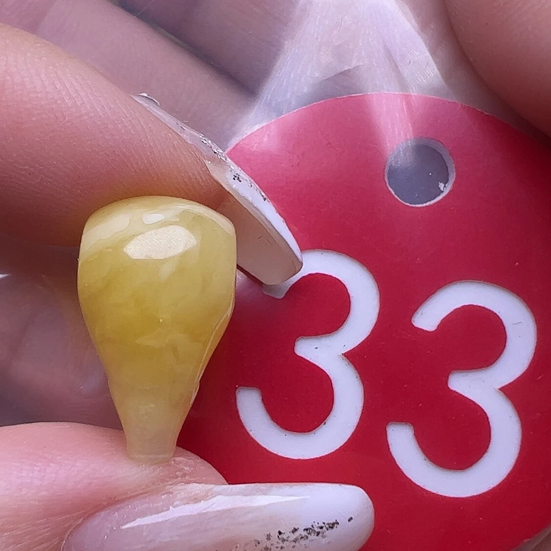 未镶嵌蜜蜡裸石9.6mm精工三通