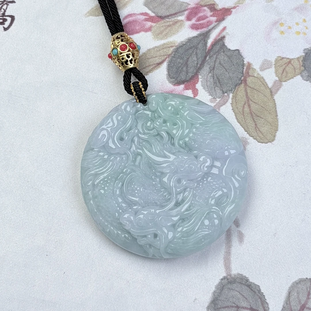 274673/天然缅甸翡翠A货龙牌吊坠  多样性一件发