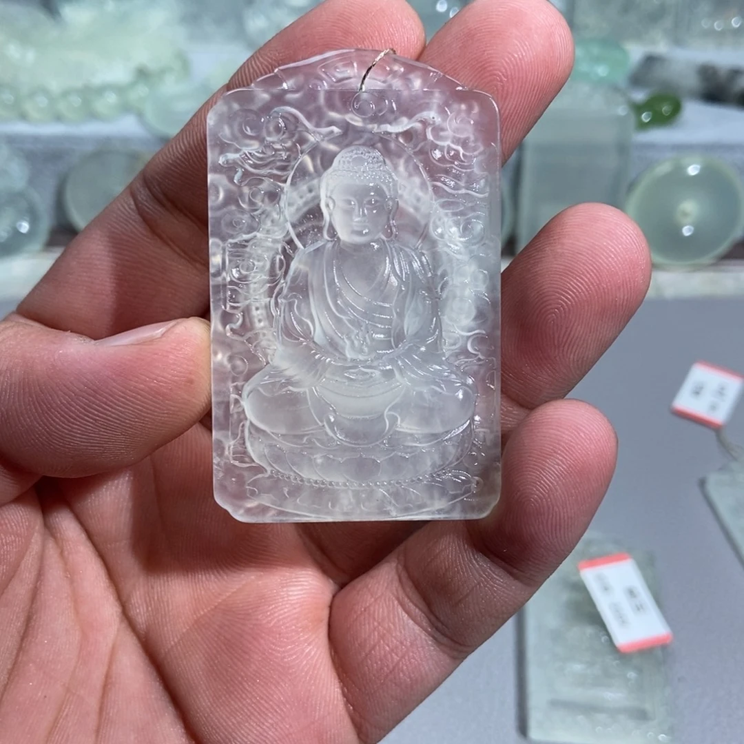 菠***包蛇纹石玉未镶嵌颈饰