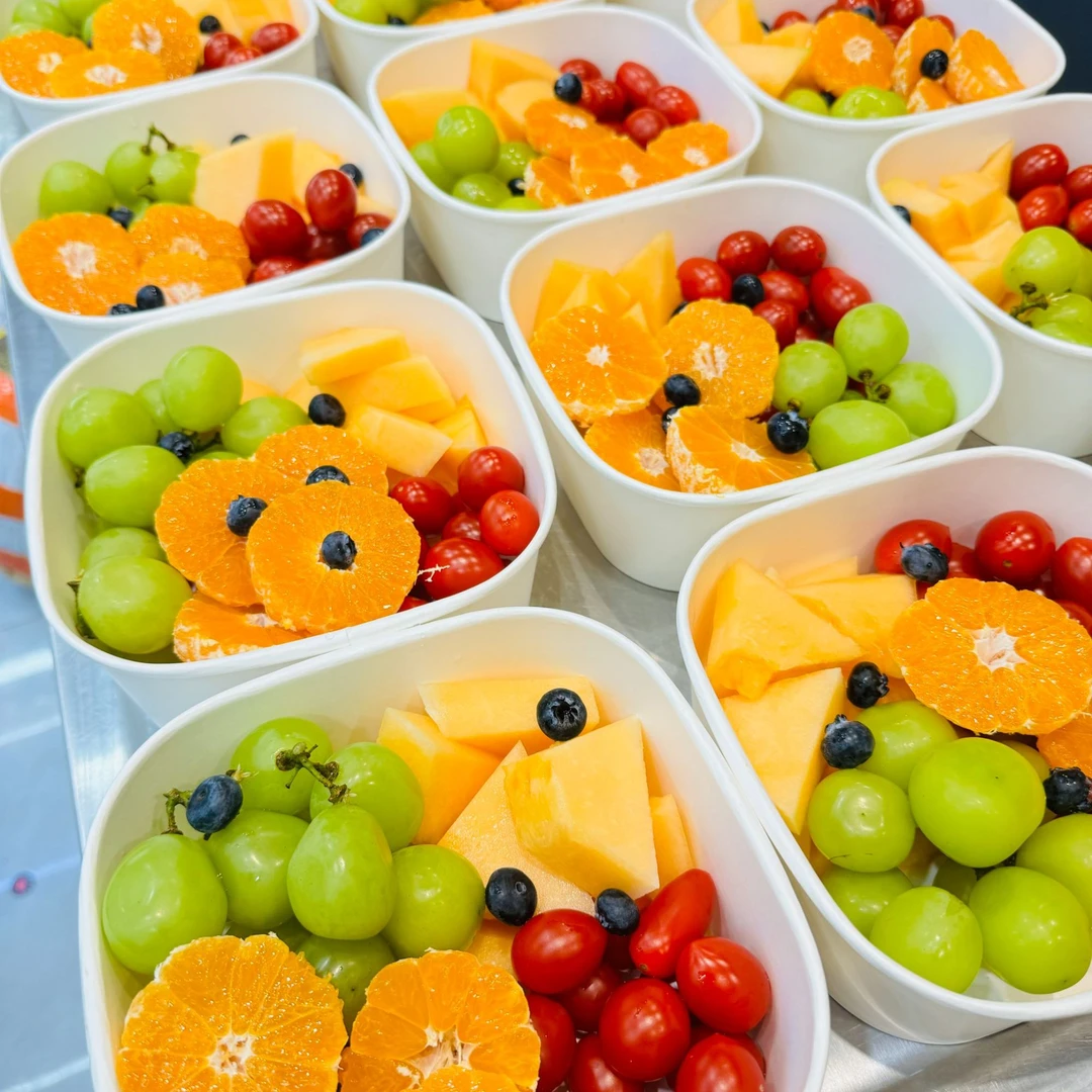 【好甜果品专属】白色果切盒水果打包盒正方形加厚带盖水果切盒