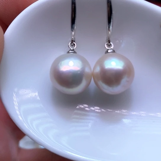 淡水珍珠耳饰银S925镶嵌