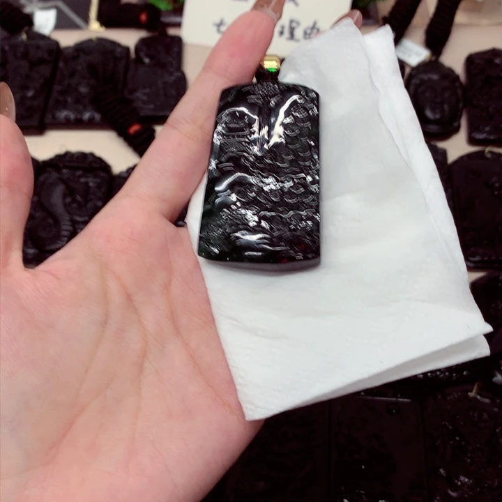 未镶嵌挂件翡翠天然a货钢琴黑挂件