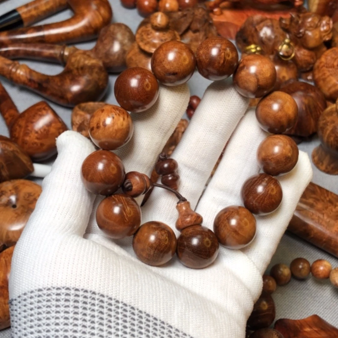 【闪购商品】木麻梨疙瘩火琉璃手把件